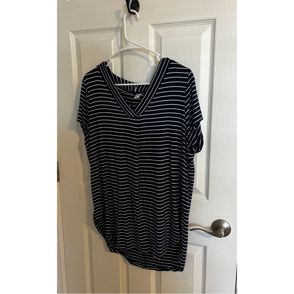 V-Neck Striped Tunic
